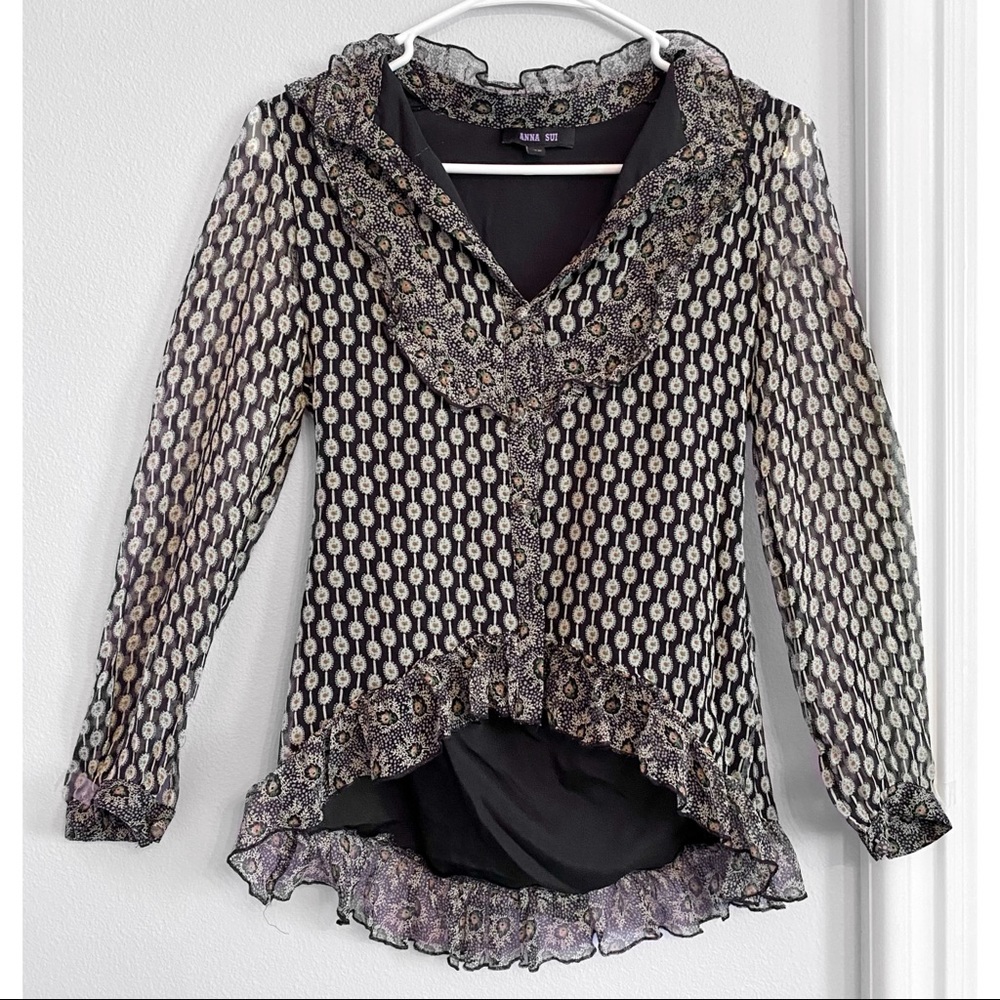 Designer Paisley Button-down Blouse